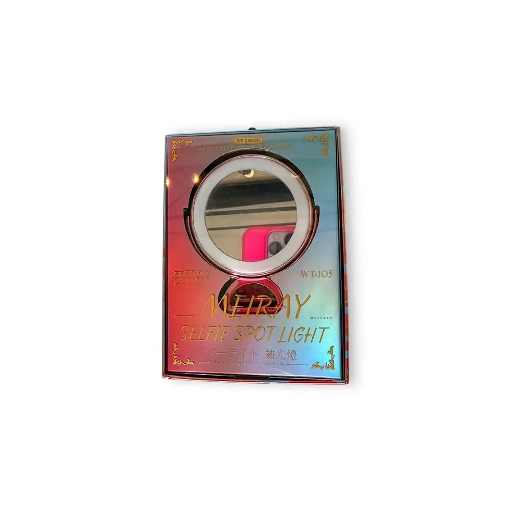 Light LED Makeup Mirror USB Rechargeable Compact Selfie Light w/ Stand